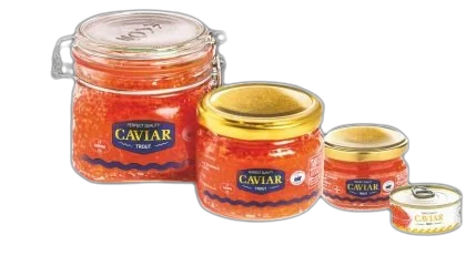 Trout Caviar jars